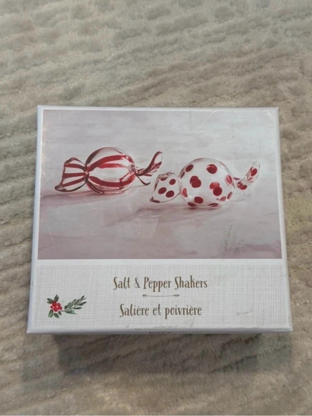 Pier 1 Christmas Candy Salt and Paper Shaker